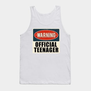 warning official teenager 2 Tank Top